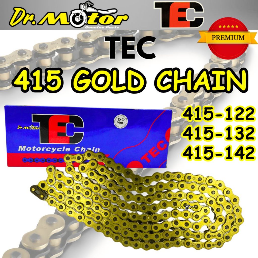 TEC 415 122 132 142 Gold Chain Heavy Duty Rantai Emas Motorsikal LC135 ...