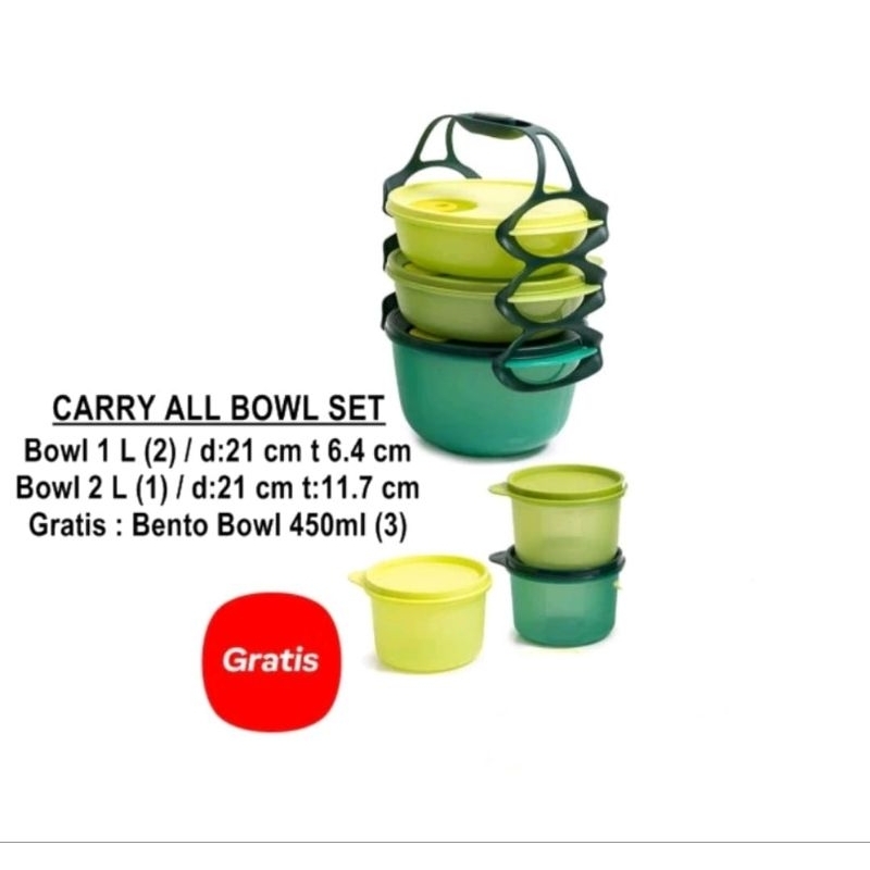 Carry All bowl Set Tupperware | Shopee Malaysia