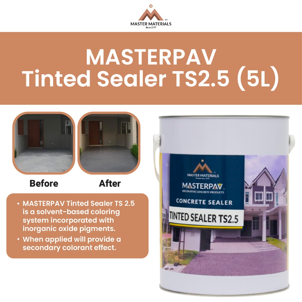 MASTERPAV Tinted Sealer *Colour Sealer for Concrete Imprint flooring ...