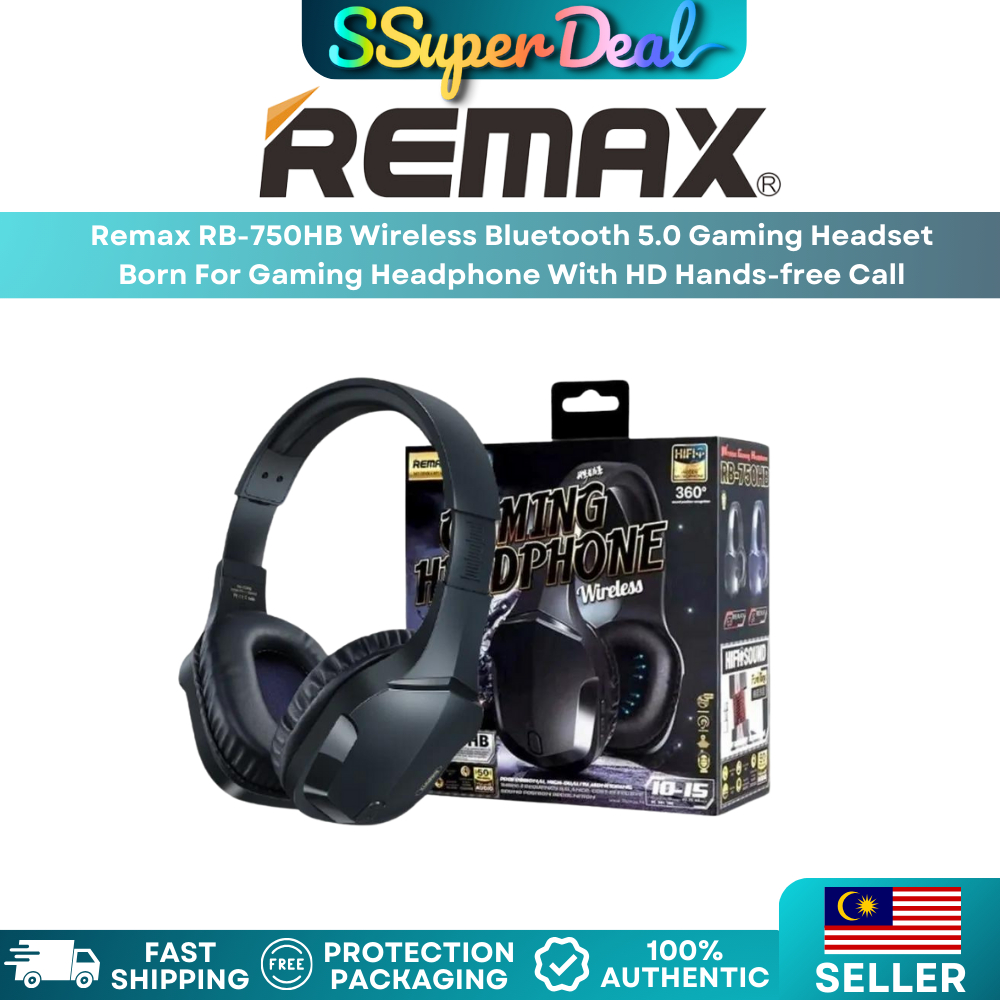 Remax RB-750HB Wireless Bluetooth 5.0 Gaming Headset Born For Gaming ...