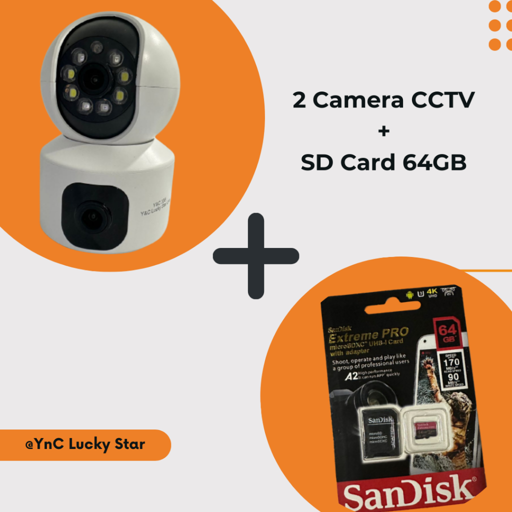 Y&C @360 4MP Ultra HD Wireless Indoor Dual Lens CCTV Security Full WIFI