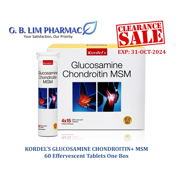 STOCK CLEARANCE (EXP 31OCT2024 ) Kordel's Glucosamine Chondroitin