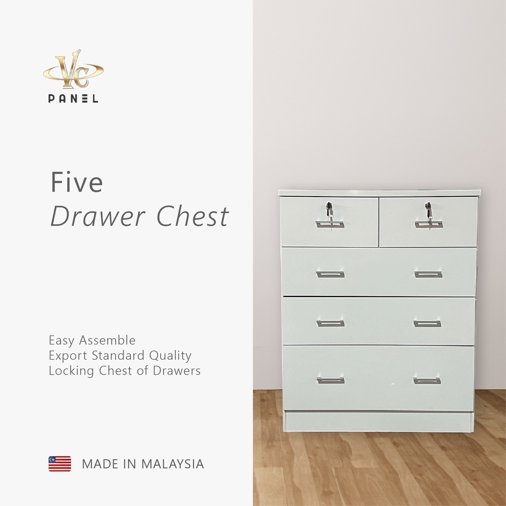 5 Drawer Chest Storage Cabinet Locker | Shopee Malaysia