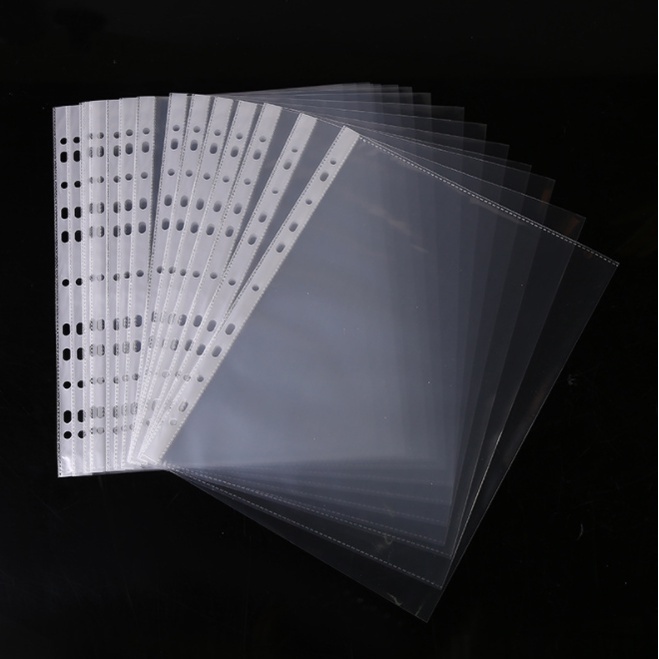 Plastic A4 Size PP Transparent Waterproof Document Holder 11hole ...