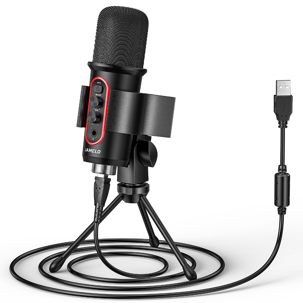JAMELO USB Microphone Professional Recording Dubbing Condenser PC ...