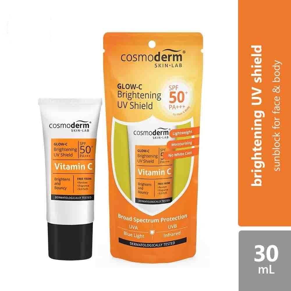 COSMODERM GLOW-C BRIGHTENING UV SHIELD SPF 50+ [EXP: 3/2027] | Shopee ...