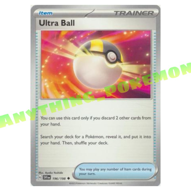 pokemon ultra ball card value Amazon.com: Ultra Ball 196/198 - Scarlet & Violet - Pokemon Trainer x4 Card  Set