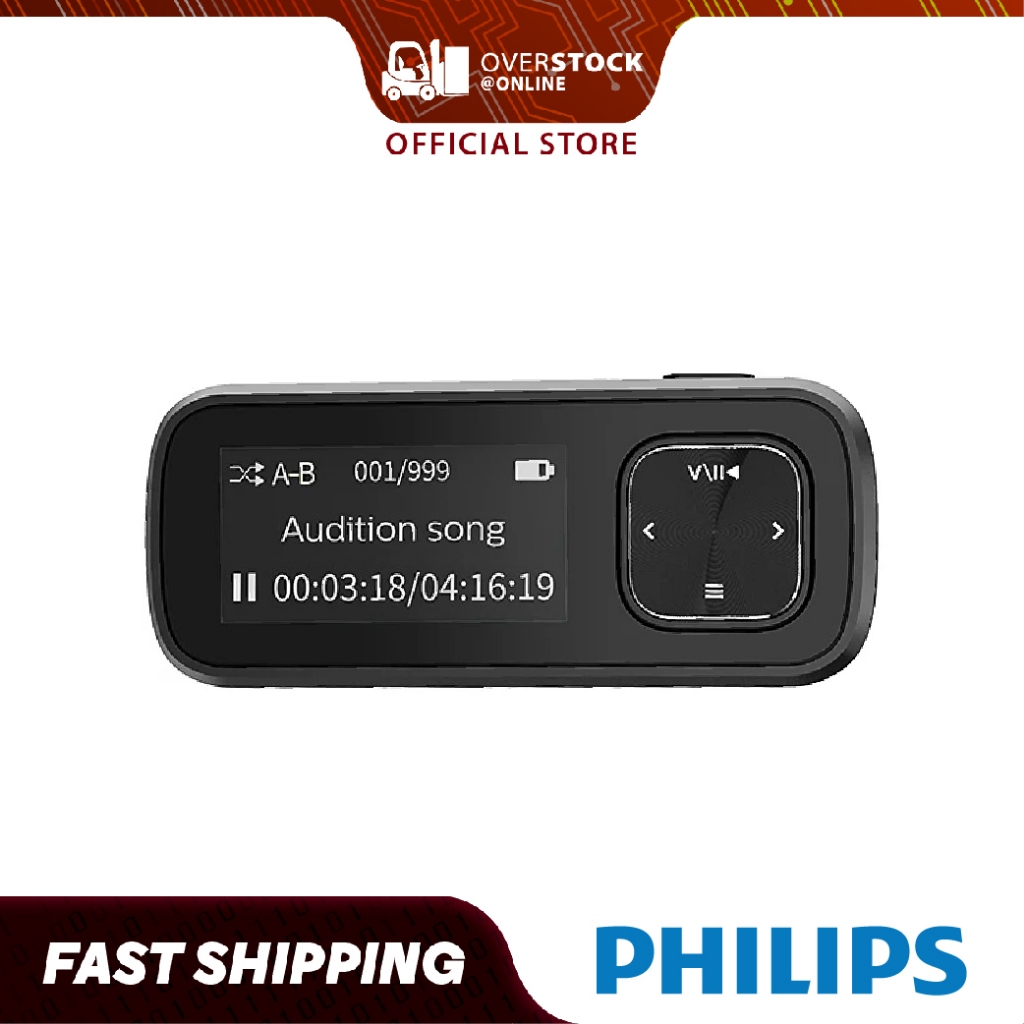 PHILIPS SA1102 MP3 Player with Quick Charge, 7hrs Playing Time & Voice ...