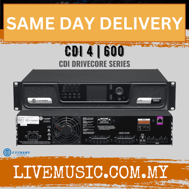 Crown CDi 4|600 4-Channel DriveCore Series Power Amplifier ( CDi-4|600 ...