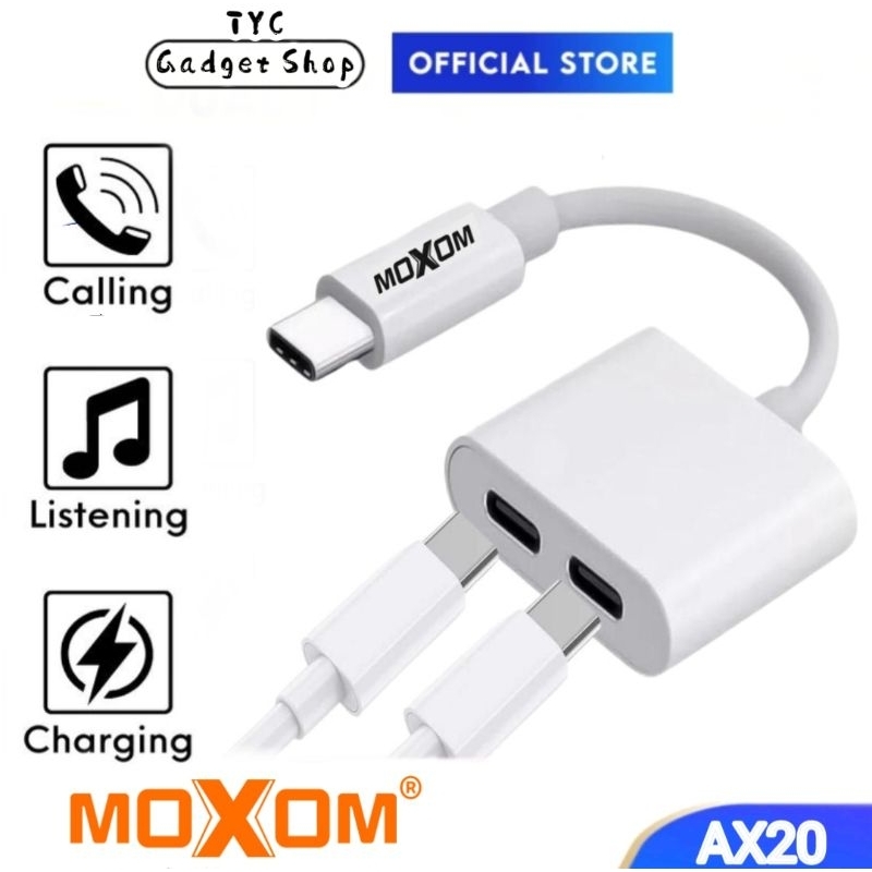 MOXOM Converter Type C To Type C Adapter Gaming MX-AX20 Splitter Type C ...