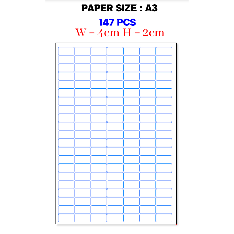 A3 Size Pre Cut White Printing Sticker Label White Label Address Label ...