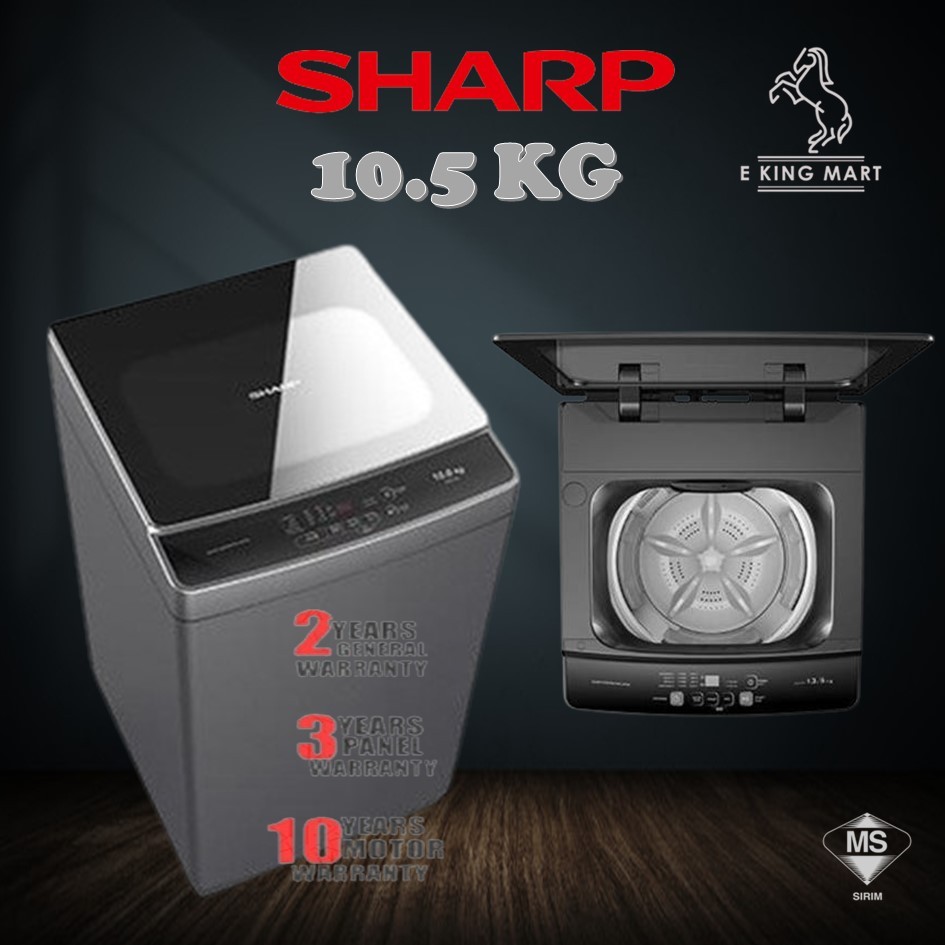 Sharp INVERTER Washing Machine 10.0KG ESW10SM / 12KG ESW12SM / 10.5KG ...
