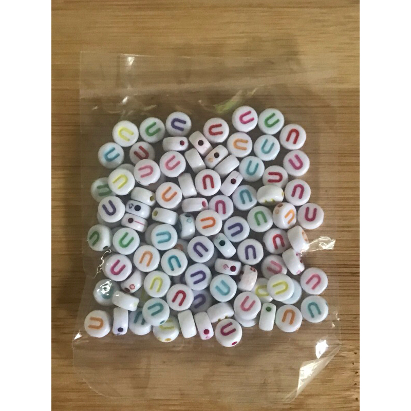 RM1.50/100 pieces : ABC-WPCL - Abjad - White + Pastel Colour - Huruf U ...