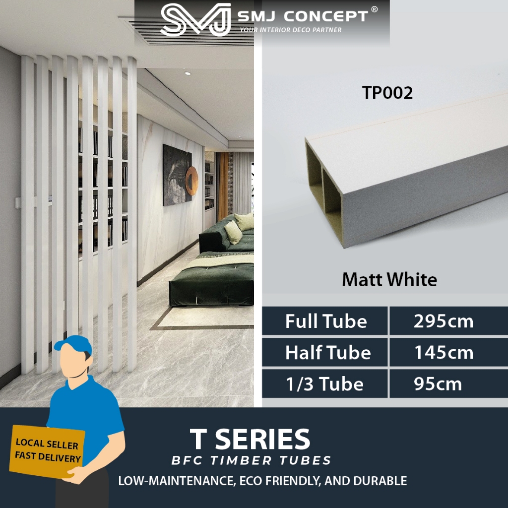 SMJ CONCEPT® Timber Tube Wall Column Partition Divider 50mm x 75mm (ALL ...