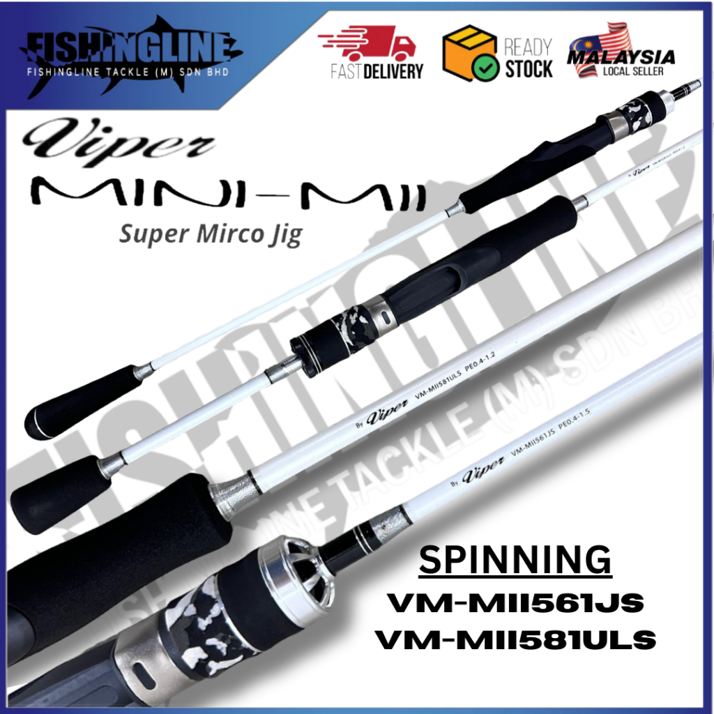 VIPER MINI-MII Super Mirco Jig Fishing Rod [SPINNING LONG HANDLE SHORT ...