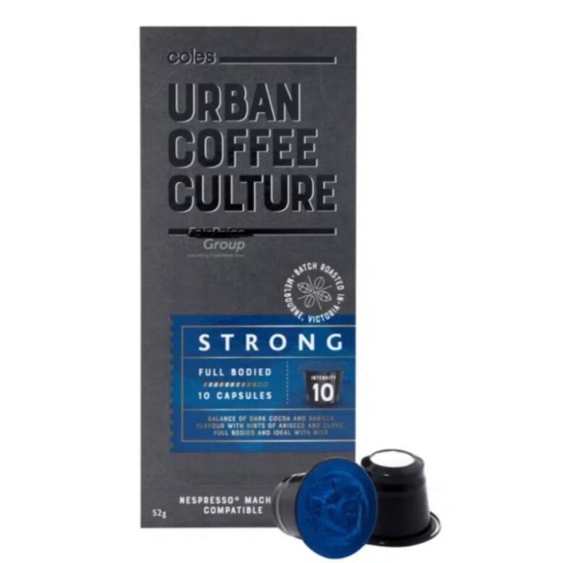 Coles Urban Coffee Culture Strong Coffee Capsules 10S Shopee Malaysia
