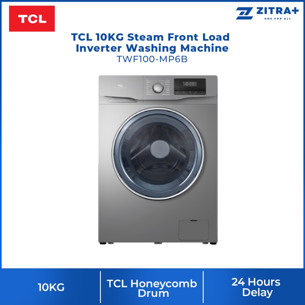 TCL 10KG Steam Front Load Inverter Washing Machine TWF100-MP6B ...