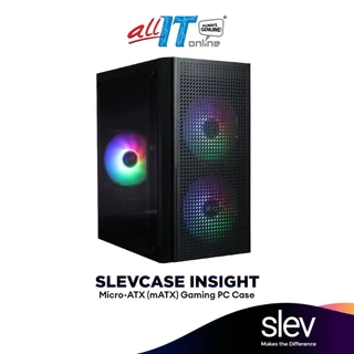 SLEVCASE Insight Micro ATX (mATX) PC Casing | Included 3x aRGB 120mm Fans (No Hub)