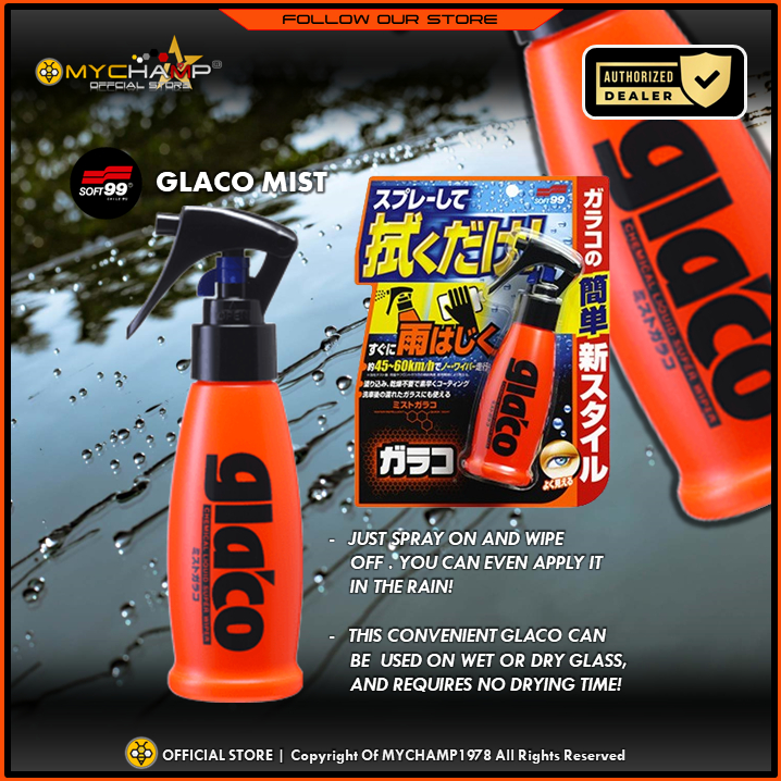 Soft 99 Glaco Mist Type WINDSHIELD WINDOW WATER REPELLENT COAT 100ML ...