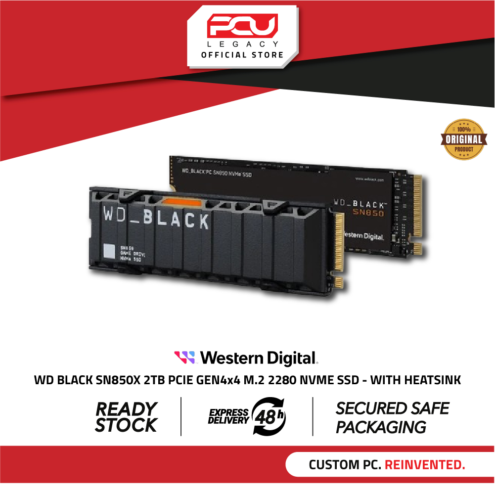 WD BLACK SN850X NVME SSD 1TB 2TB HEATSINK Shopee Malaysia