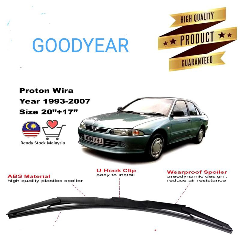 PROTON WIRA 17/20 GOODYEAR HIGH QUALITY WIPER BLADE | Shopee Malaysia