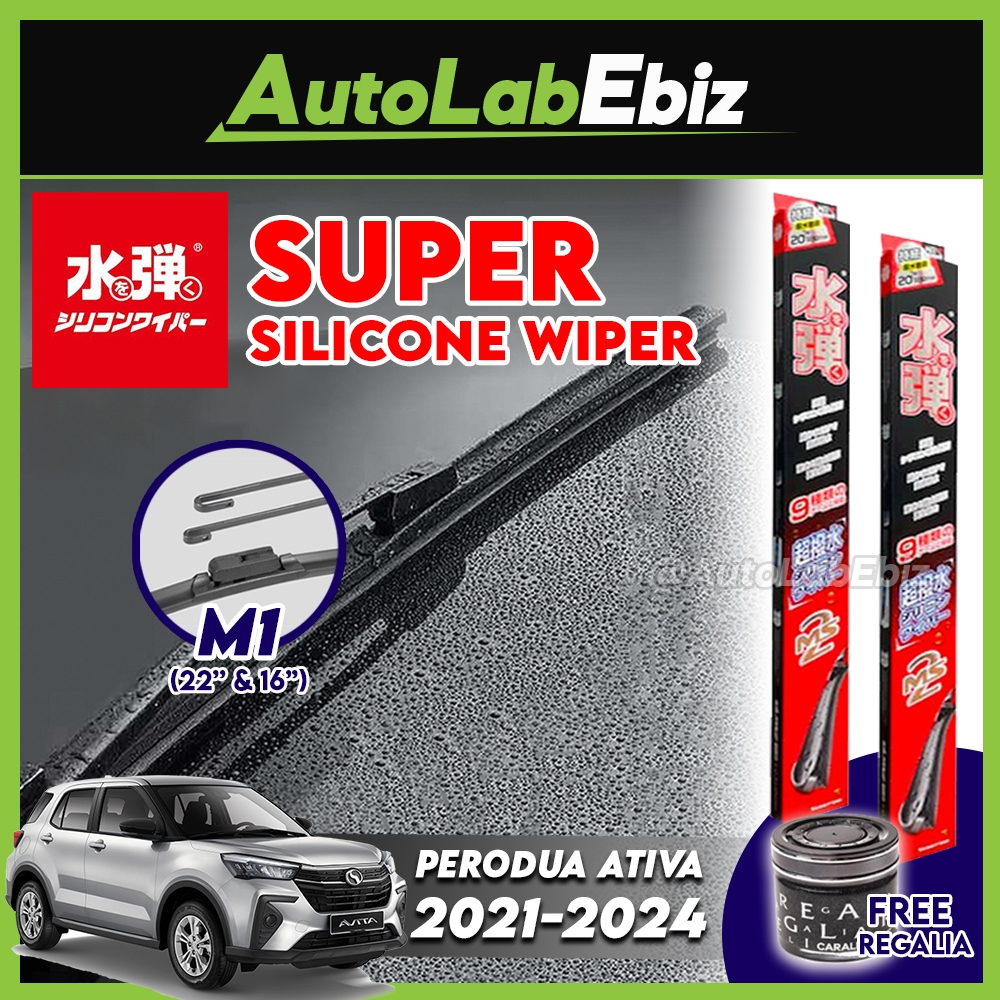Perodua Ativa 2021-2024 Mita Super Silicone Wiper Water Blades 16