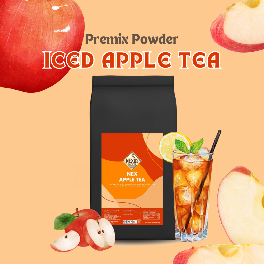 Nexus Apple Tea Powder 1KG Fruit Tea Premix Instant Drink Serbuk ...