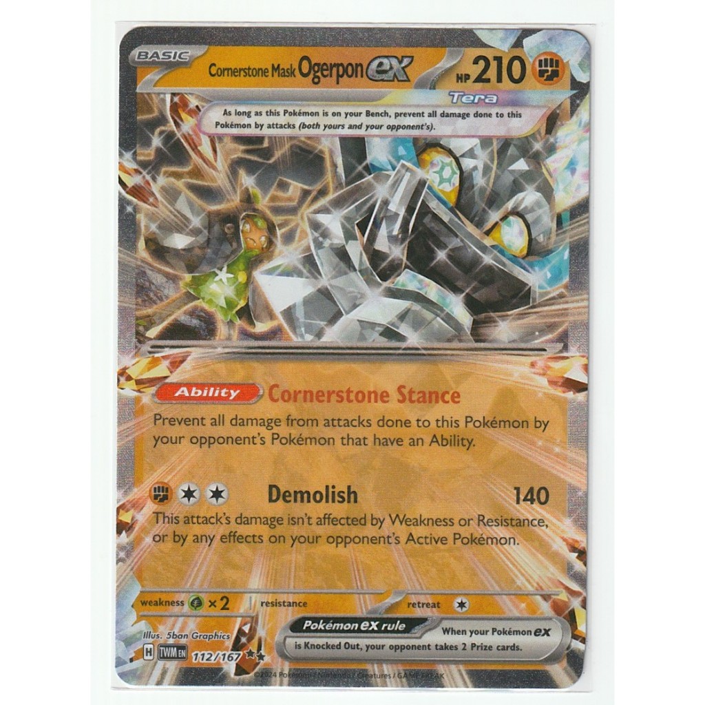 Cornerstone Mask Ogerpon ex 199/167 Ultra Rare Twilight Masquerade NM/M main image 1