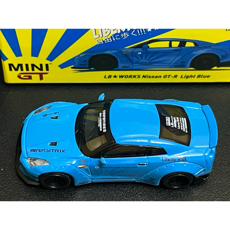 Mini GT #4 Liberty Walk LB-Works Nissan GTR Light Blue | Shopee