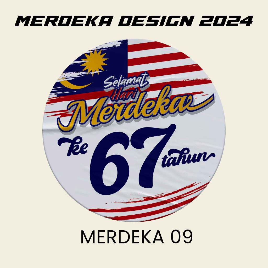 Sticker Malaysia Merdeka 67 2024 Hari Kebangsaan 67 2024 Bendera