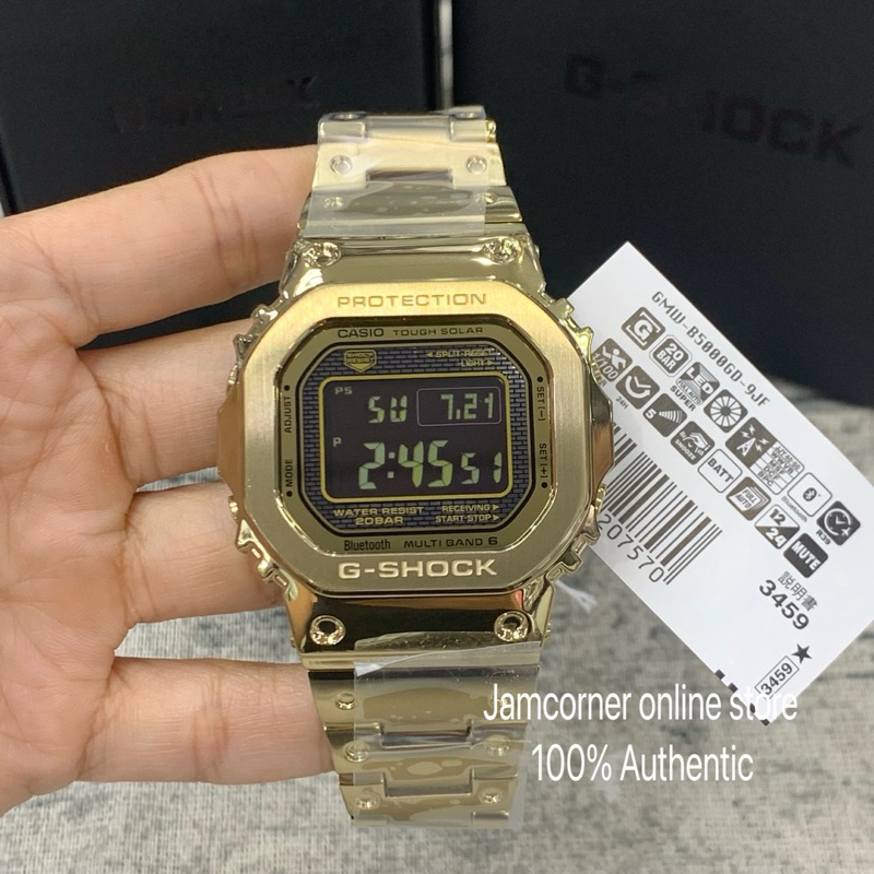 JAPAN SET 100 ORIGINAL CASIO G SHOCK GMW B5000GD 9 full metal hard gold stainless steel