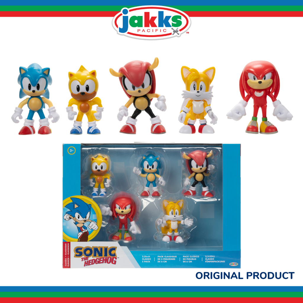 SEGA Sonic The Hedgehog 5pcs Pack 2.5 Inch Poseable Figurines- Ray ...