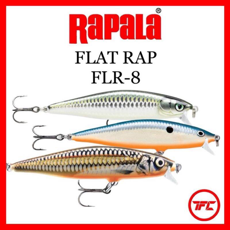 Rapala Flat Rap FLR08 8cm Lure Bait FLR-8 08 FLR8 FLR Flatrap | Shopee ...