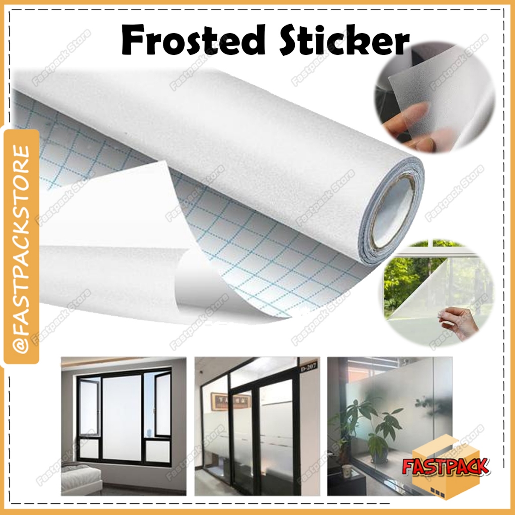 Easy DIY Frosted Glass Sticker Blur Film Waterproof Privacy Removable ...