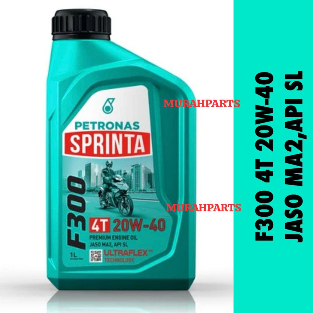 (1LITER) PETRONAS SPRINTA F300 4T 20W-40 MINERAL API SL, JASO MA2 1L ...