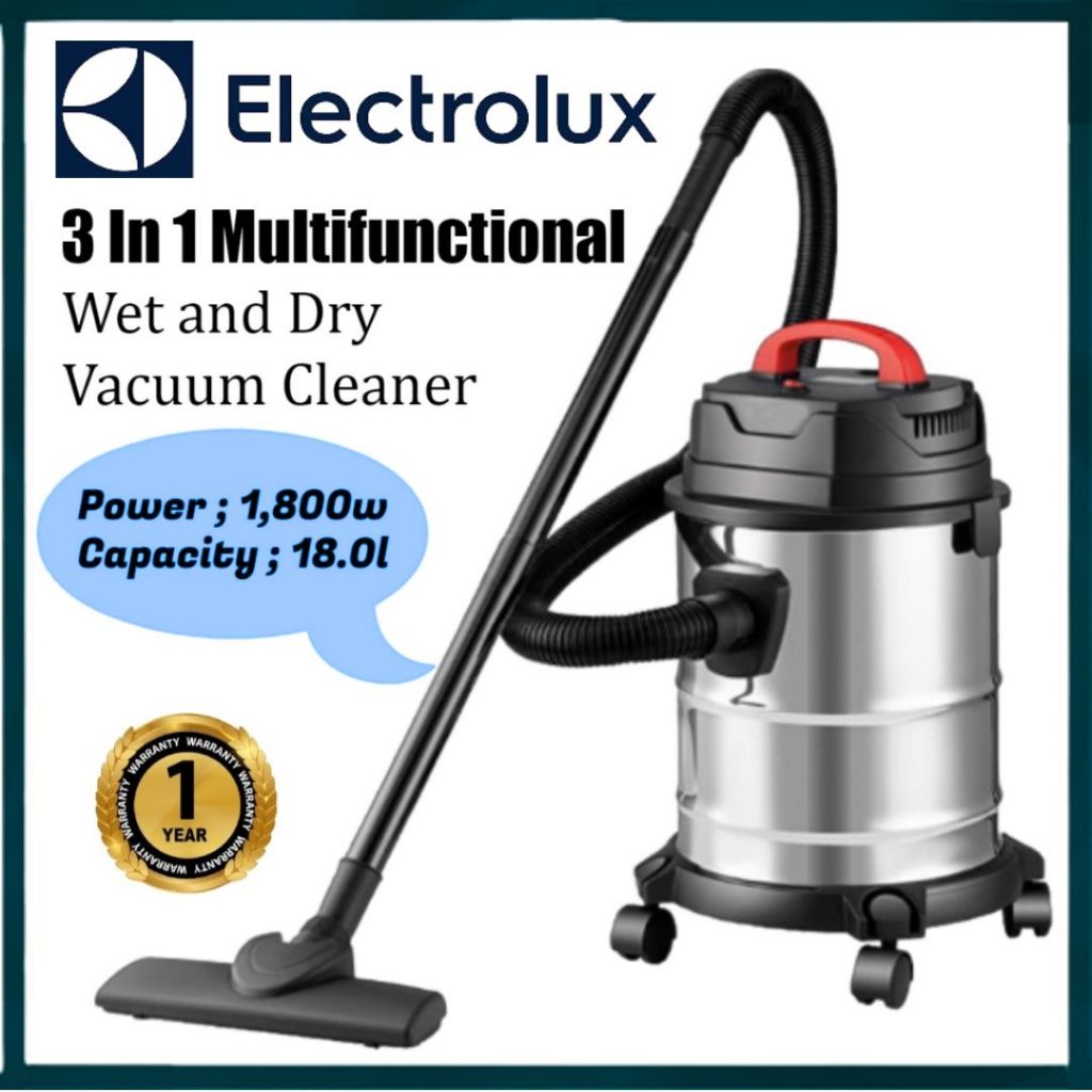 ELECTROLUX 3 In 1 Vacuum Cleaner Stainless Steel Corded Vacuum Dry and ...