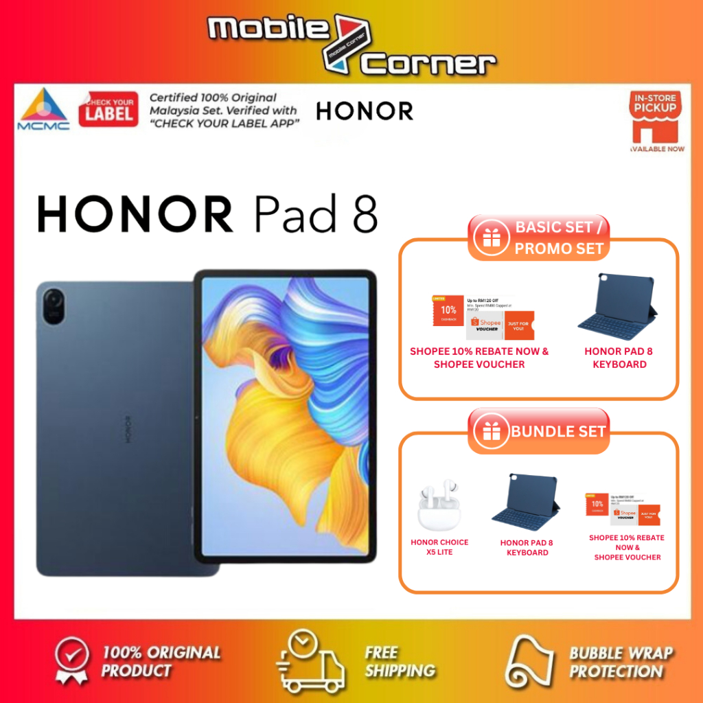 HONOR Pad 8 Wifi / Honor Pad X8 LTE (4+64GB l 6+128) 1 Year Warranty By ...