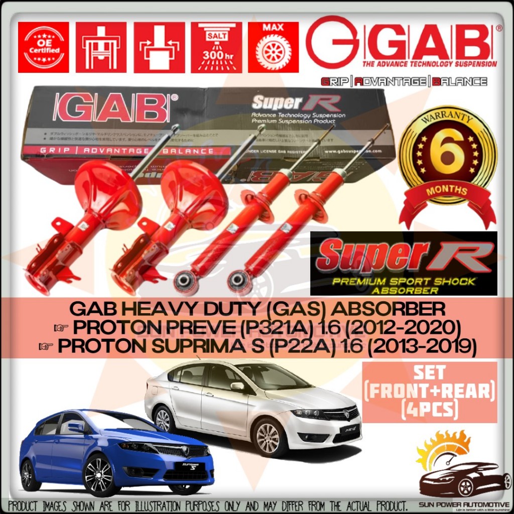 GAB SUPER R SPORT HEAVY DUTY Proton Preve 1.6 CFE Suprima S Gas Shock ...