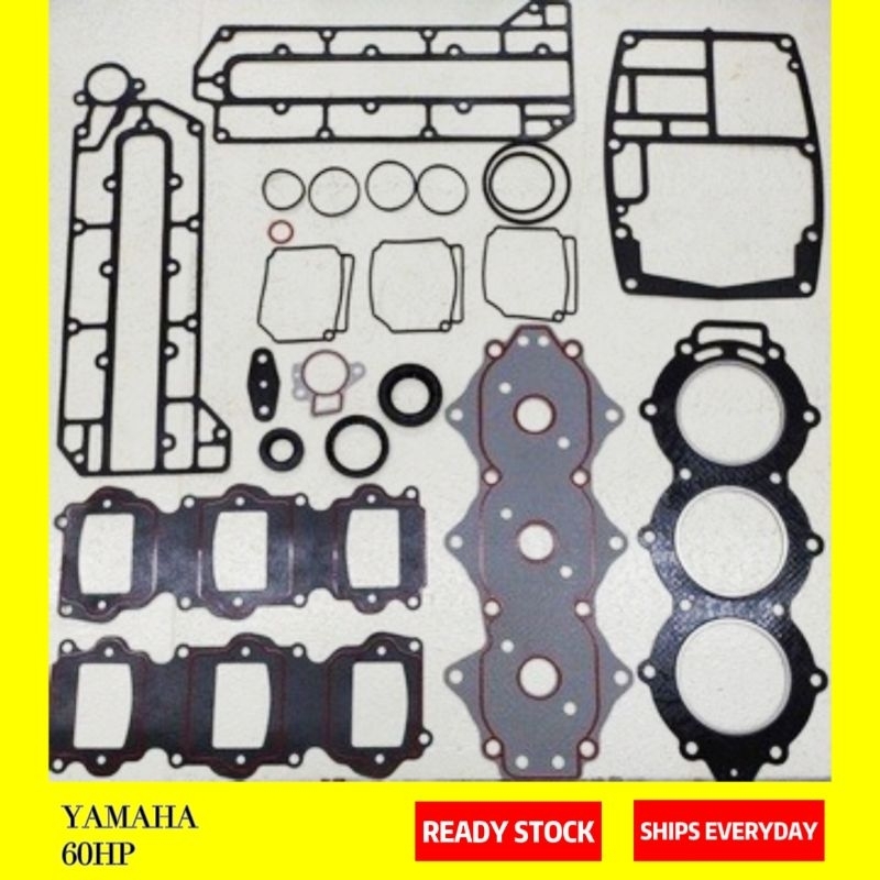 Gasket Kit Power Head Kit De Joints Pour Moteur Hors-bord Yamaha 50HP 60HP 70HP 2 Temps - Power Head Gasket Kit 6H3-W0001 - Pour Modèles E, P, 72MM Kit Joint Culasse Yamaha - 2