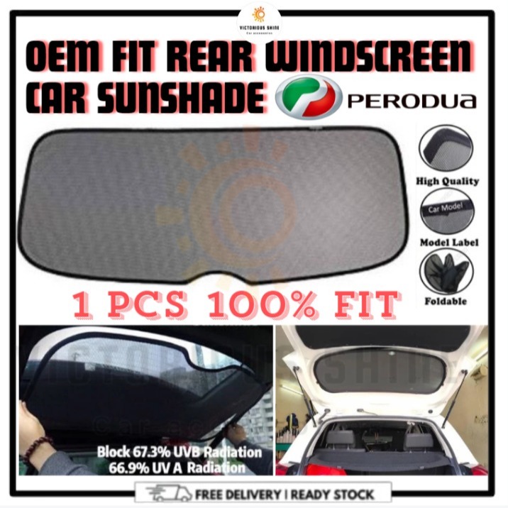 OEM REAR SUNSHADE Kereta Cermin belakang sun shade Rear Windscreen Car ...
