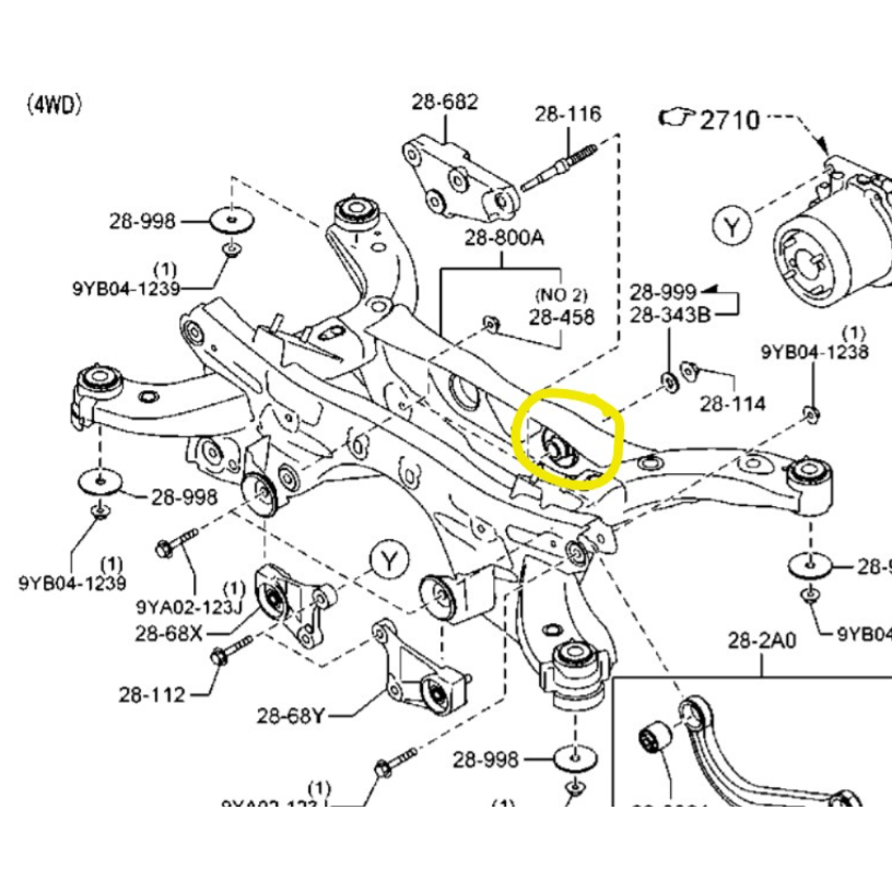 MAZDA CX5 KE 4WD REAR DIFFERENTIAL AXLE CROSSMEMBER BUSH JAPAN | Shopee ...