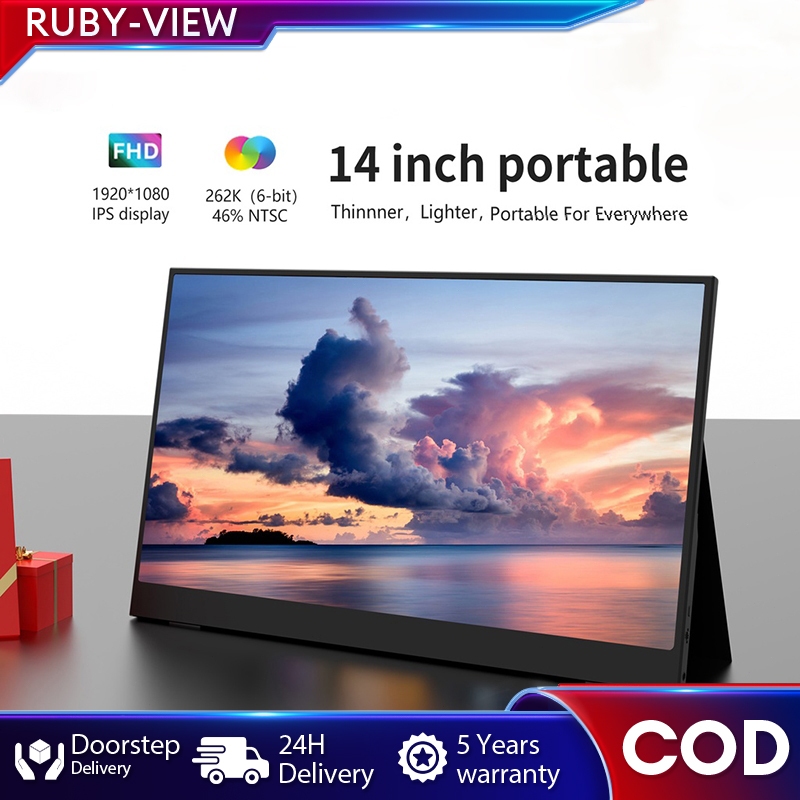 RUBY PS4/Xbox/PC Monitor HD 1080P Lightweight Portable Pad Monitor