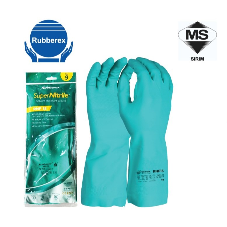 Rubberex Green Nitrile Glove Sirim (RNF-15) Shopee Malaysia
