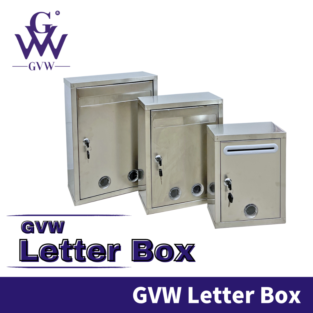 HOMEBY【GVW MAILBOX】Stainless Steel Locker Lock With Key Mail Box ...