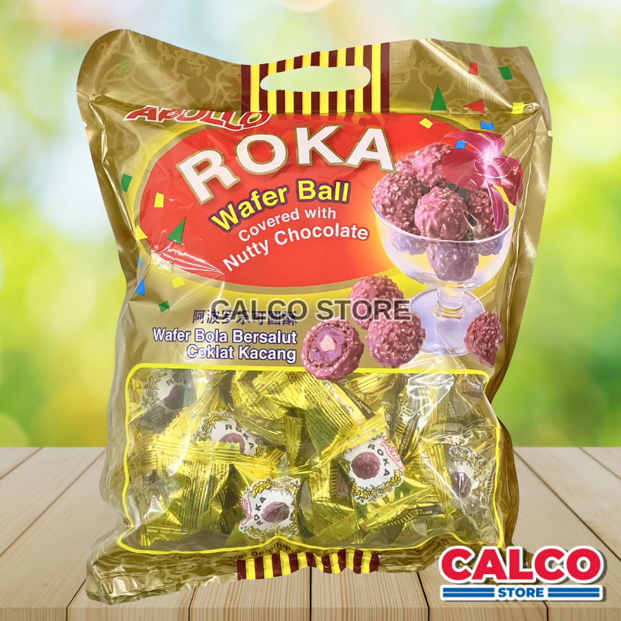 6g x 50pcs Apollo Brand Roka Wafer Ball Covered With Nutty Chocolate ...