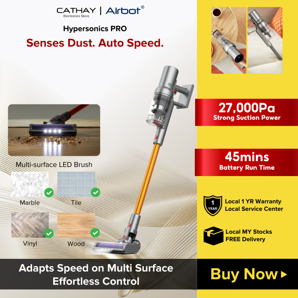 Airbot Hypersonics Pro Smart Cordless Vacuum Cleaner Portable Handheld ...
