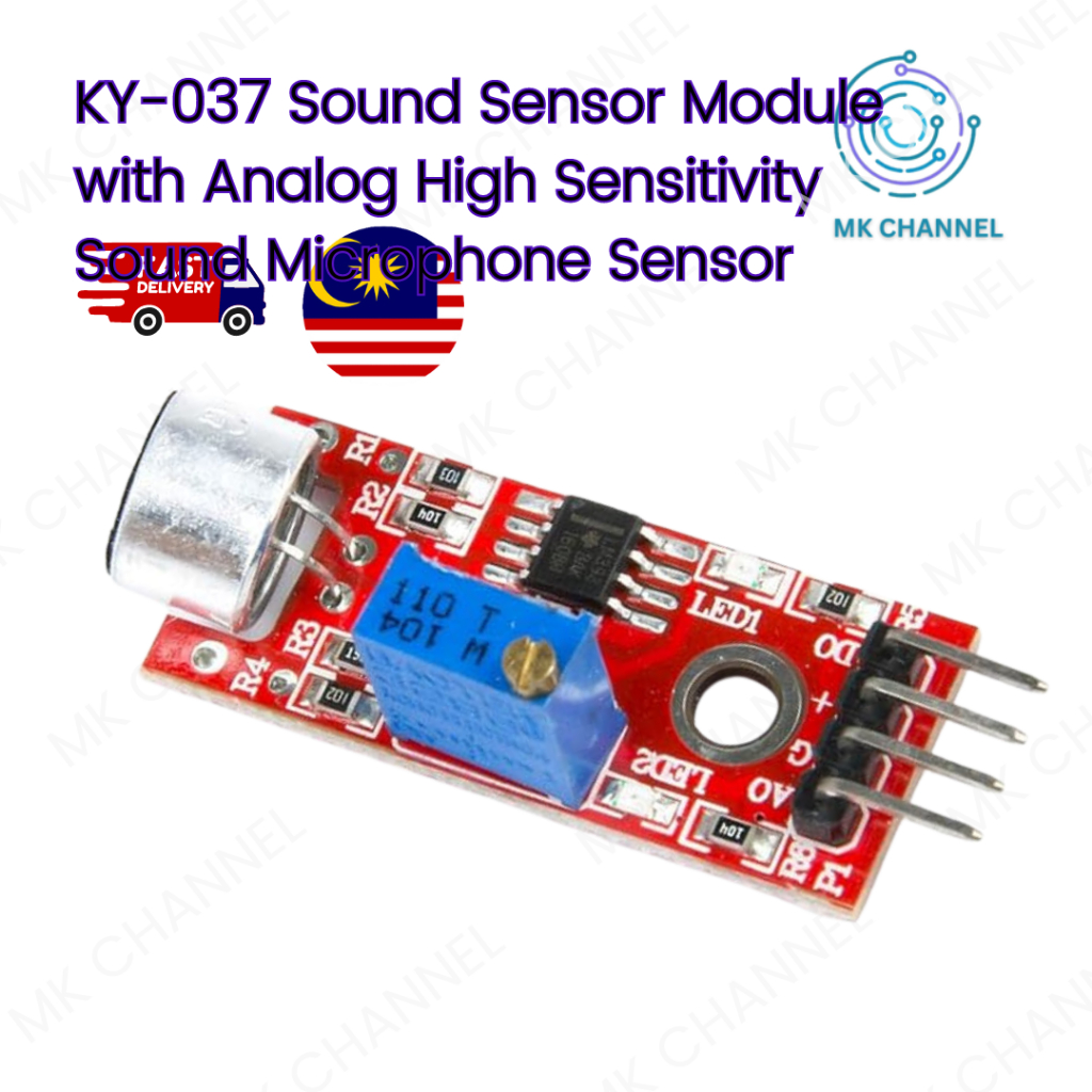 KY-037 Sound Sensor Module with Analog for Raspberry Pi, Arduino, ESP32 ...