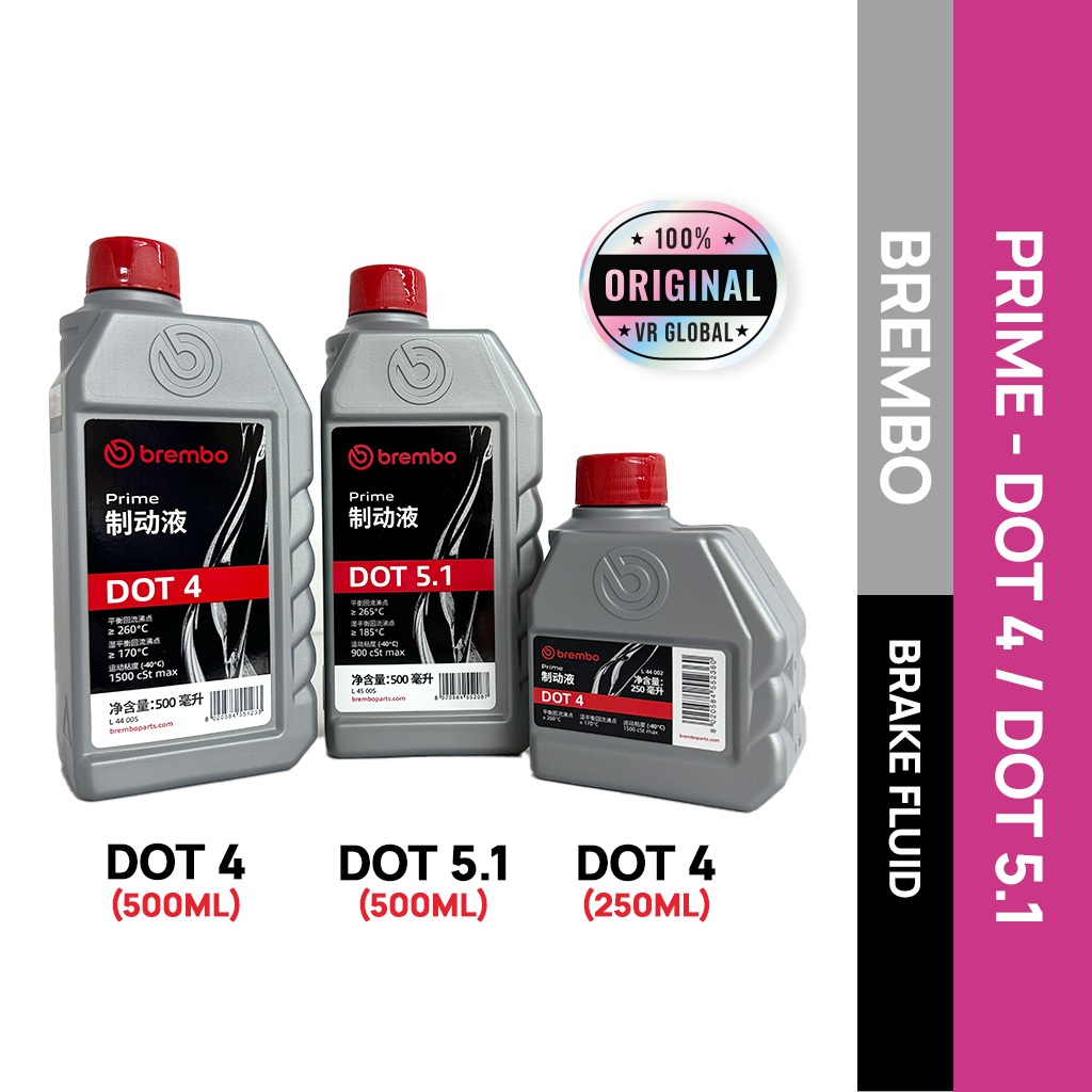 BREMBO PRIME / PREMIUM BRAKE FLUID DOT 4 / DOT 5.1 250ML / 500ML ...