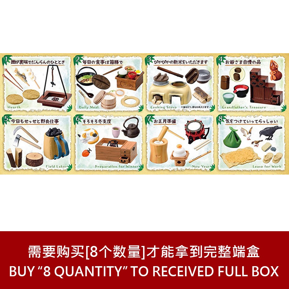 Re-ment online Petit Sample Taisho Household Goods (8 Pcs Box)