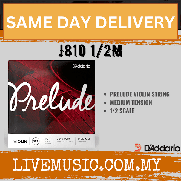 Cordes Pour Alto D'Addario Prelude - Tension Medium, Long Scale (40,6-41,9cm) - Cœur Acier - Son Chaud Et Stable